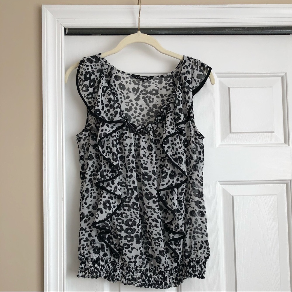 Dressy leopard print top